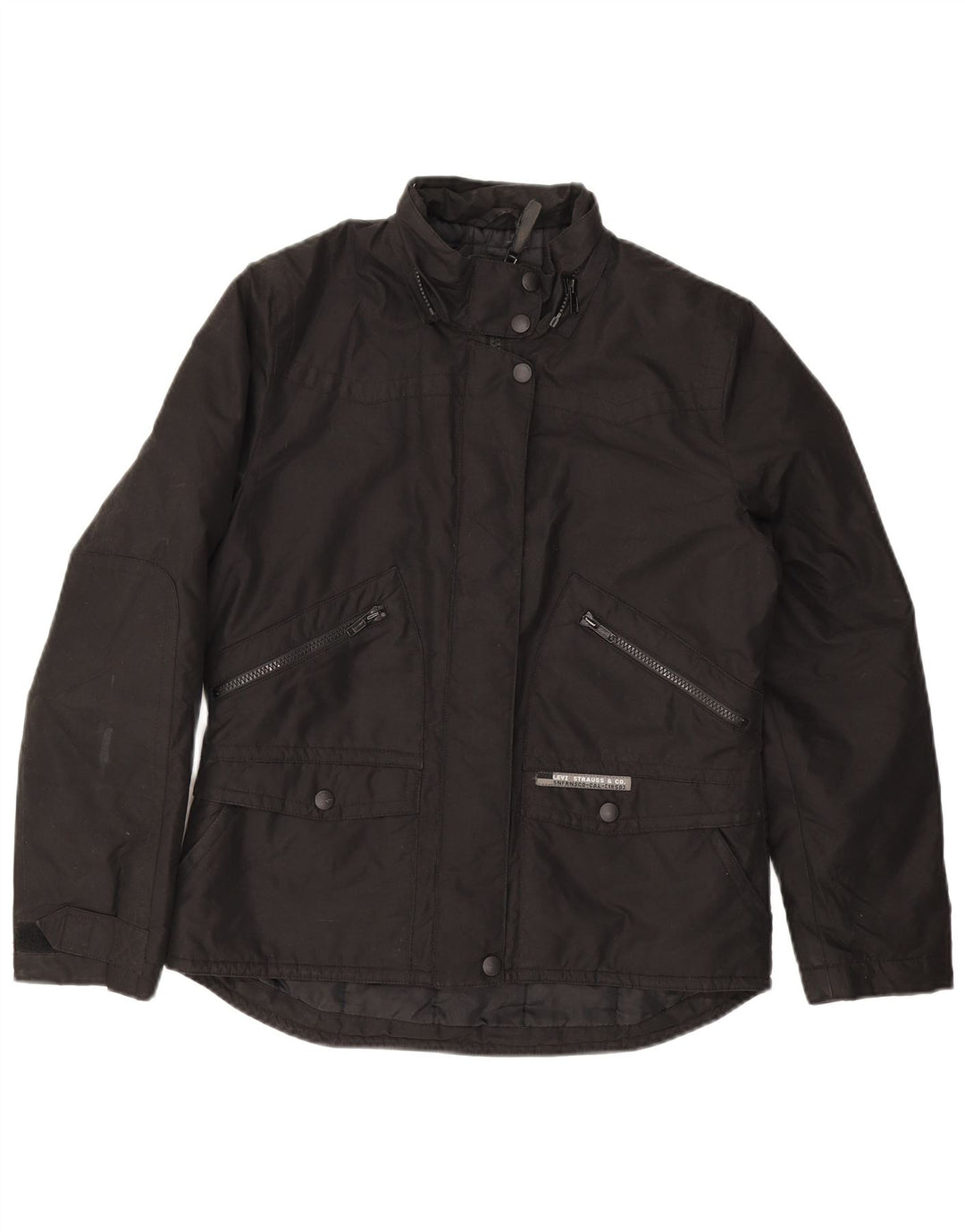 Levi's Dame Oversized Windbreaker Jacket UK 10 Small Black Polyester
