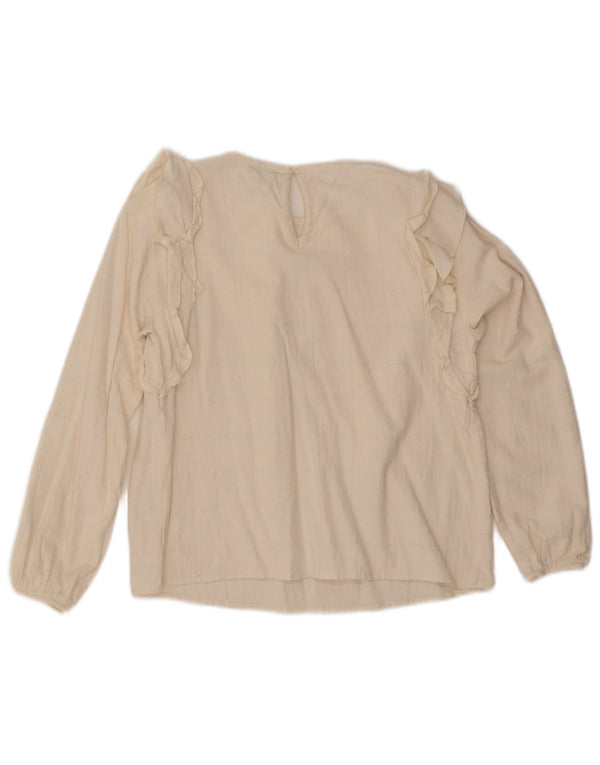Benetton Girls Flæse foran bluse Top 11-12 år 2XL Off White Check