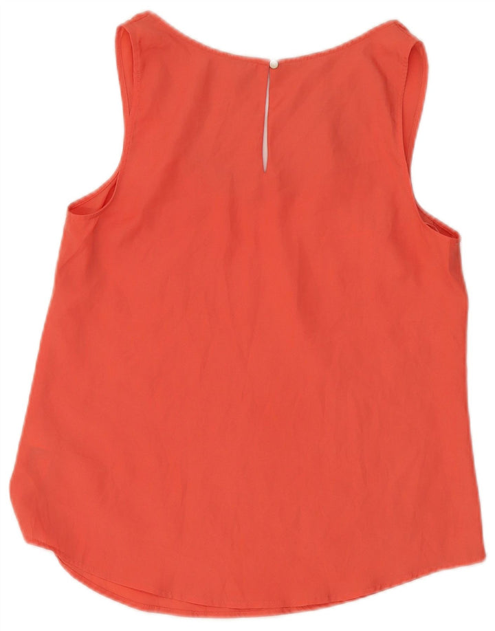 Oasis Dame ærmeløs bluse Top UK 10 Small Orange Polyester
