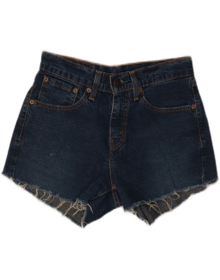 LEVI'S Womens 584 Denim Shorts W28 Medium Navy Blue Vintage Levi's and Second-Hand Levi's from Messina Hembry 