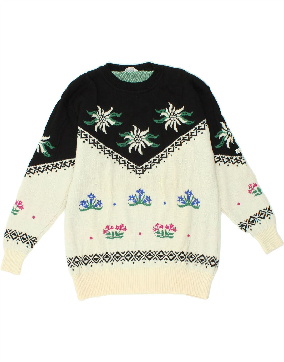 STEFFNER  COUNTRY Womens Crew Neck Jumper Sweater EU 40 Medium Black | Vintage Steffner Country | Thrift | Second-Hand Steffner Country | Used Clothing | Messina Hembry 