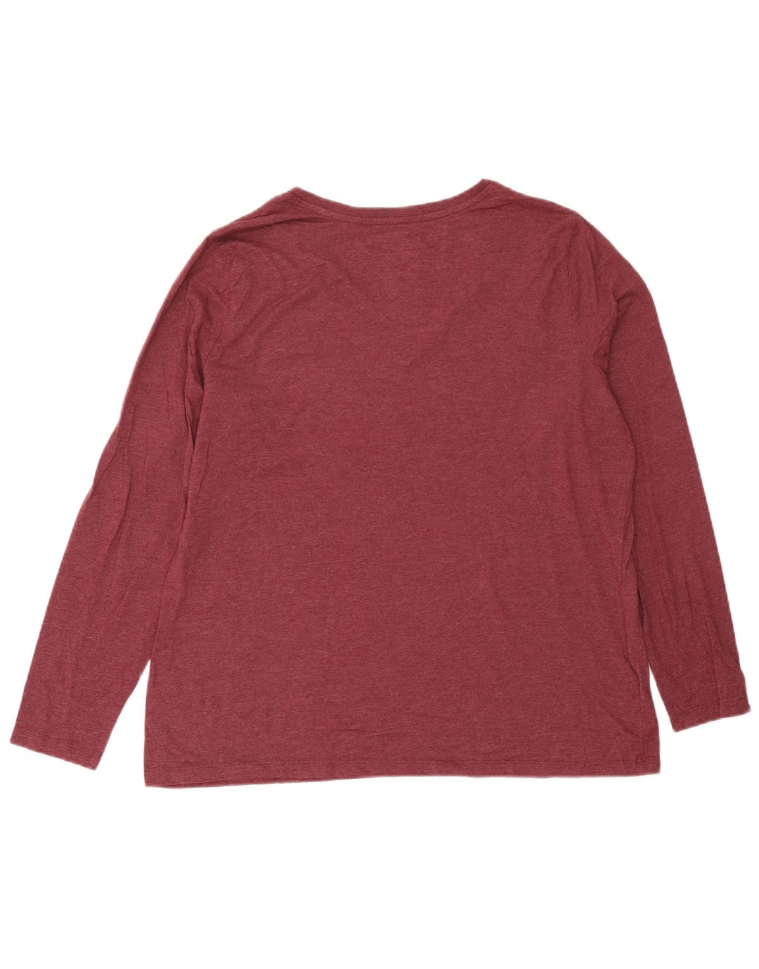 Eddie Bauer Dame Top Langærmet UK 20 2XL Bourgogne Bomuld