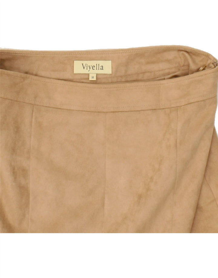 VIYELLA Womens Trumpet Skirt US 10 Large W32 Beige Polyester Vintage Viyella and Second-Hand Viyella from Messina Hembry 