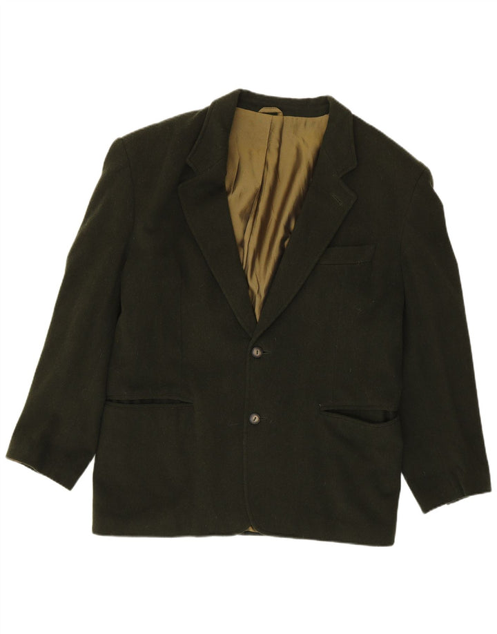 MARLBORO CLASSICS Herre 2-knaps Blazer Jakke EU 50 Large Grøn Uld