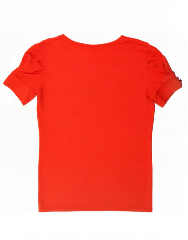 Guess kortærmet grafisk T-shirt top til kvinder UK 12 Medium Red Logo