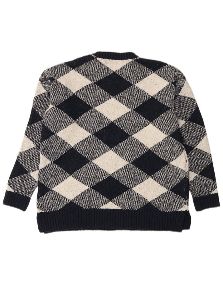 Marks & Spencer Dame sweater med rund hals DK 14 Medium Black Check