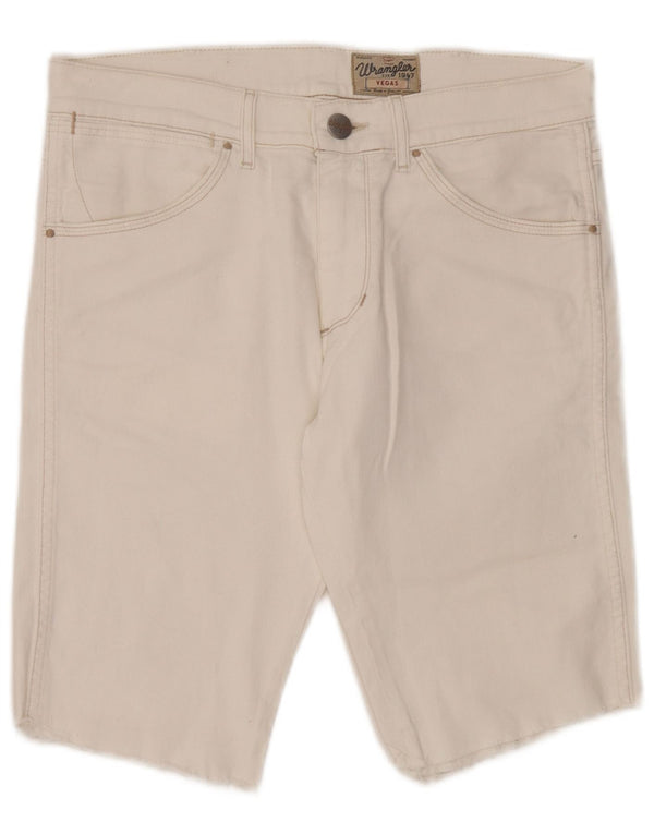 Wrangler Herre Vegas Denim Shorts W31 Medium White Bomuld