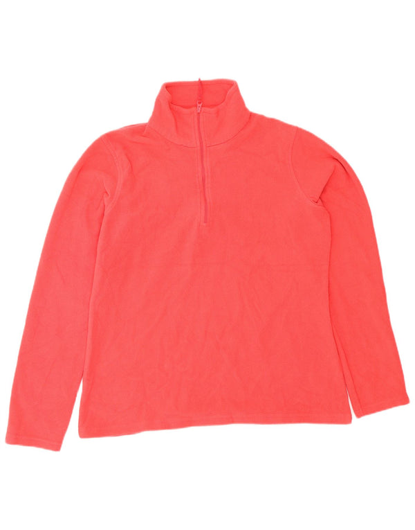 Mountain Warehouse Dame lynlås-hals Fleece Jumper UK 14 Medium Rød Polyester