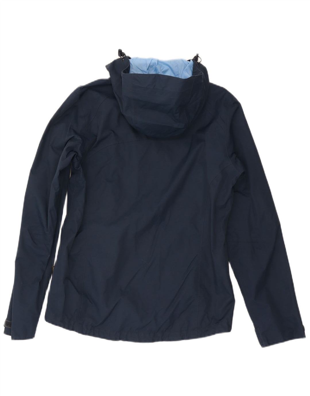 Jack Wolfskin Regnjakke med hætte til kvinder UK 12/14 Medium Navyblå polyamid