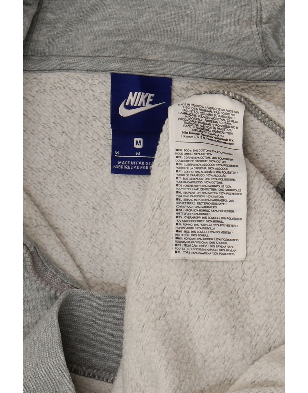 NIKE hættetrøje med lynlås til mænd Medium Grey Flecked Bomuld