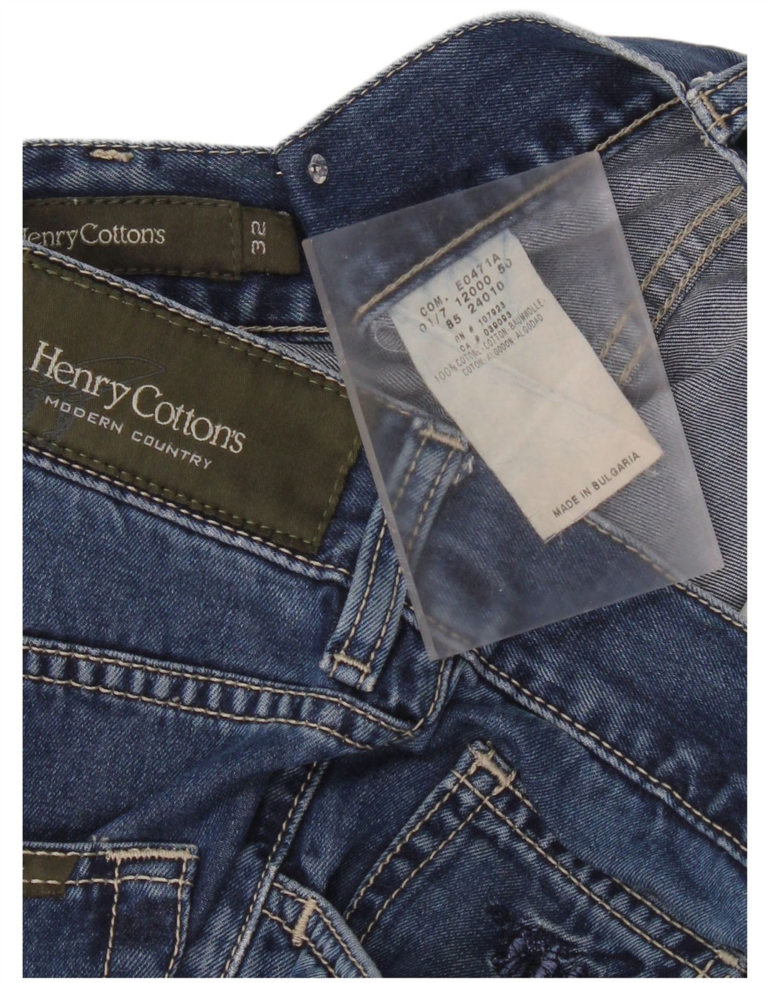 Henry Cottons Straight Jeans til mænd W32 L30 Blå bomuld