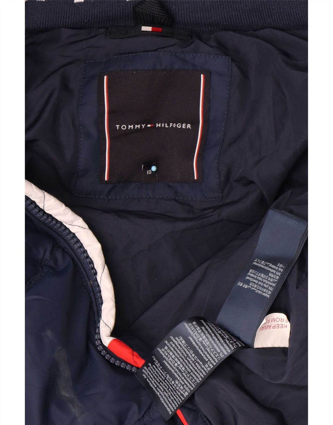 Tommy Hilfiger drenge hættepolstret jakke 9-10 år marineblå polyester