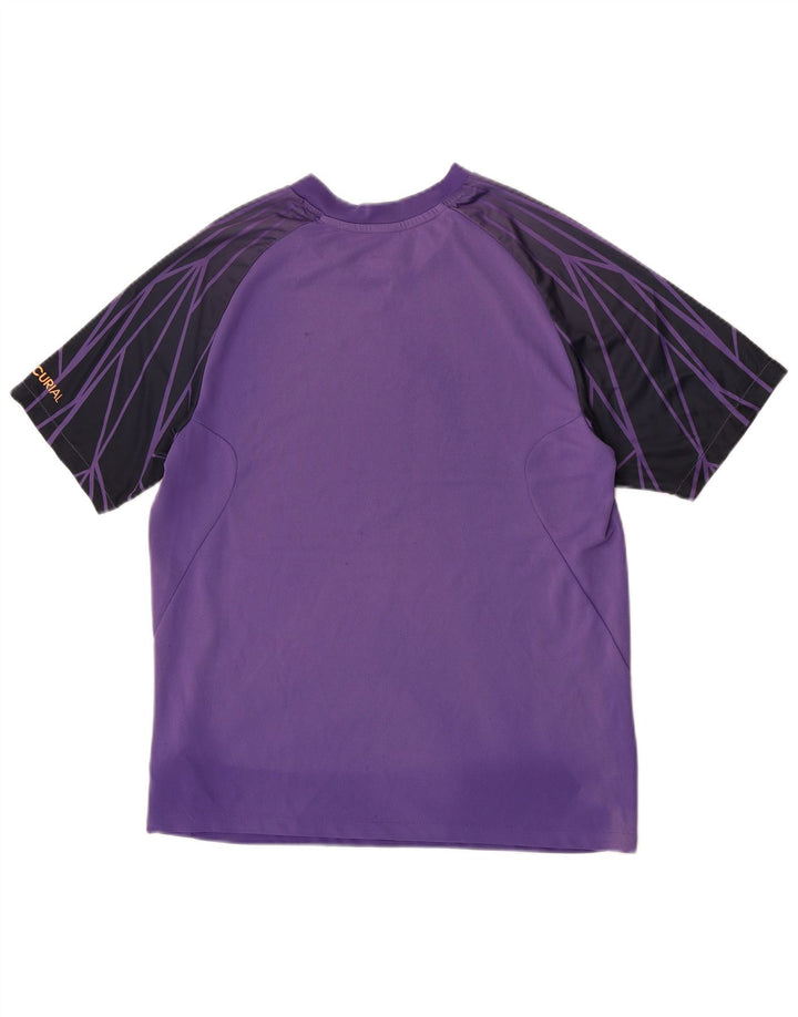 Nike Herre Dri Fit T-shirt Top Medium Lilla Colourblock Polyester