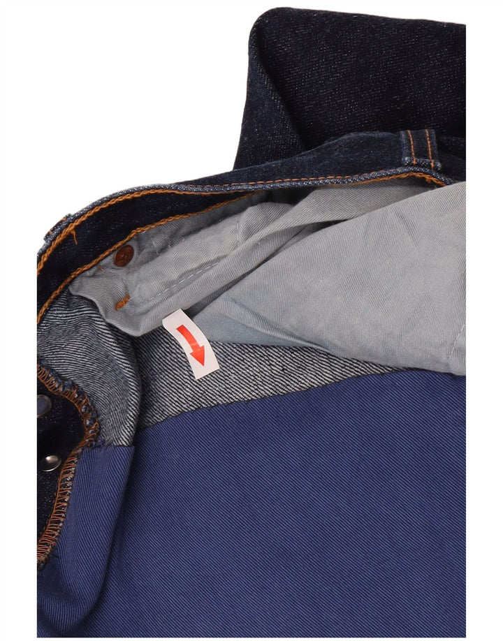 Levi's Herre 501 Straight Jeans W28 L34 Marineblå Bomuld