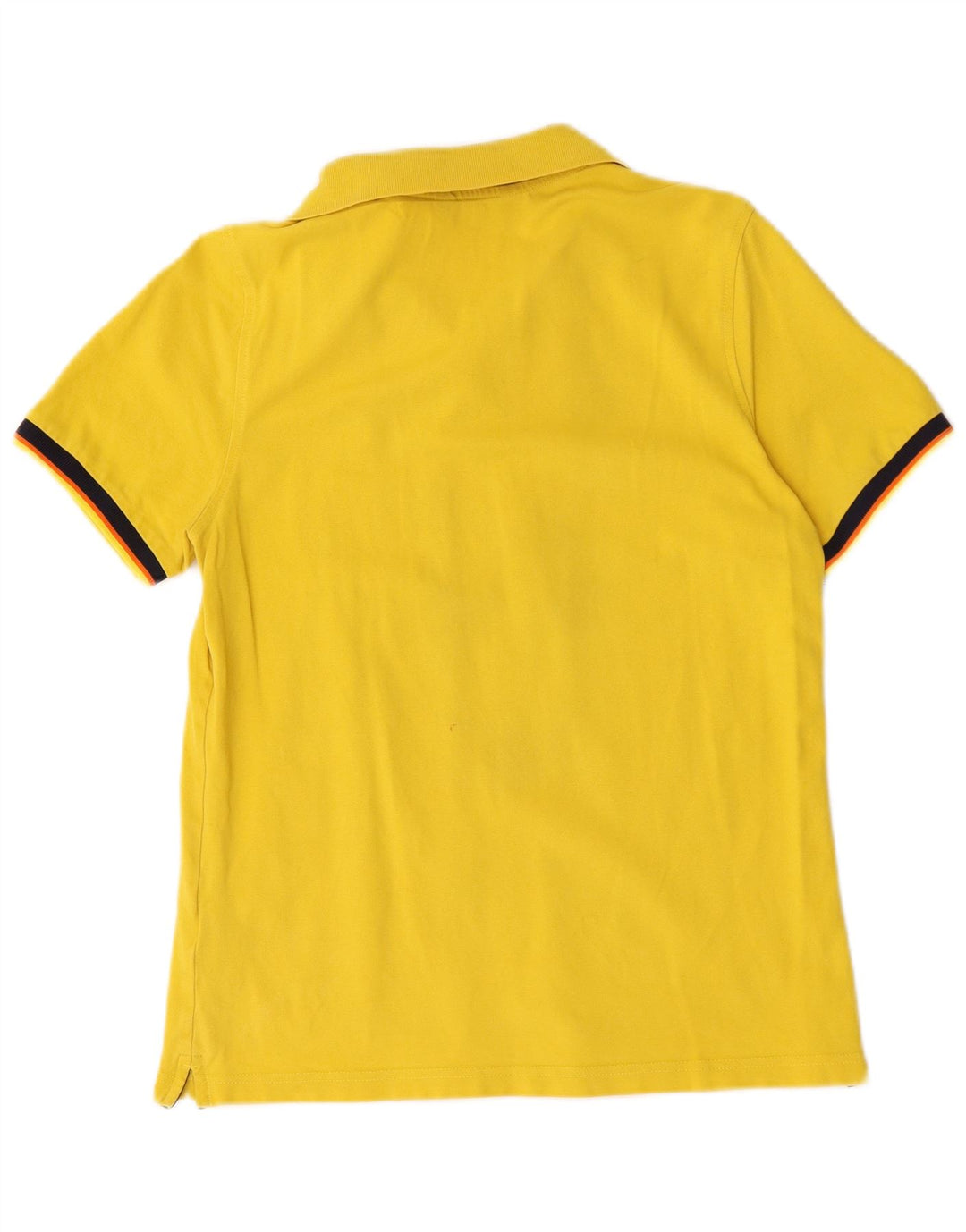 K-Way herre poloshirt mellem gul stribet bomuld