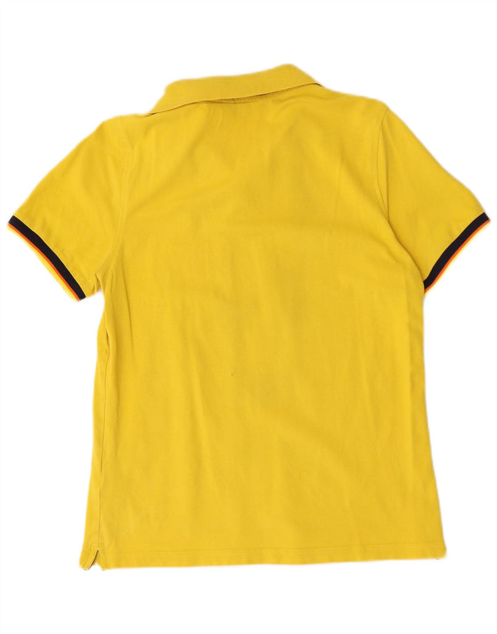 K-Way herre poloshirt mellem gul stribet bomuld