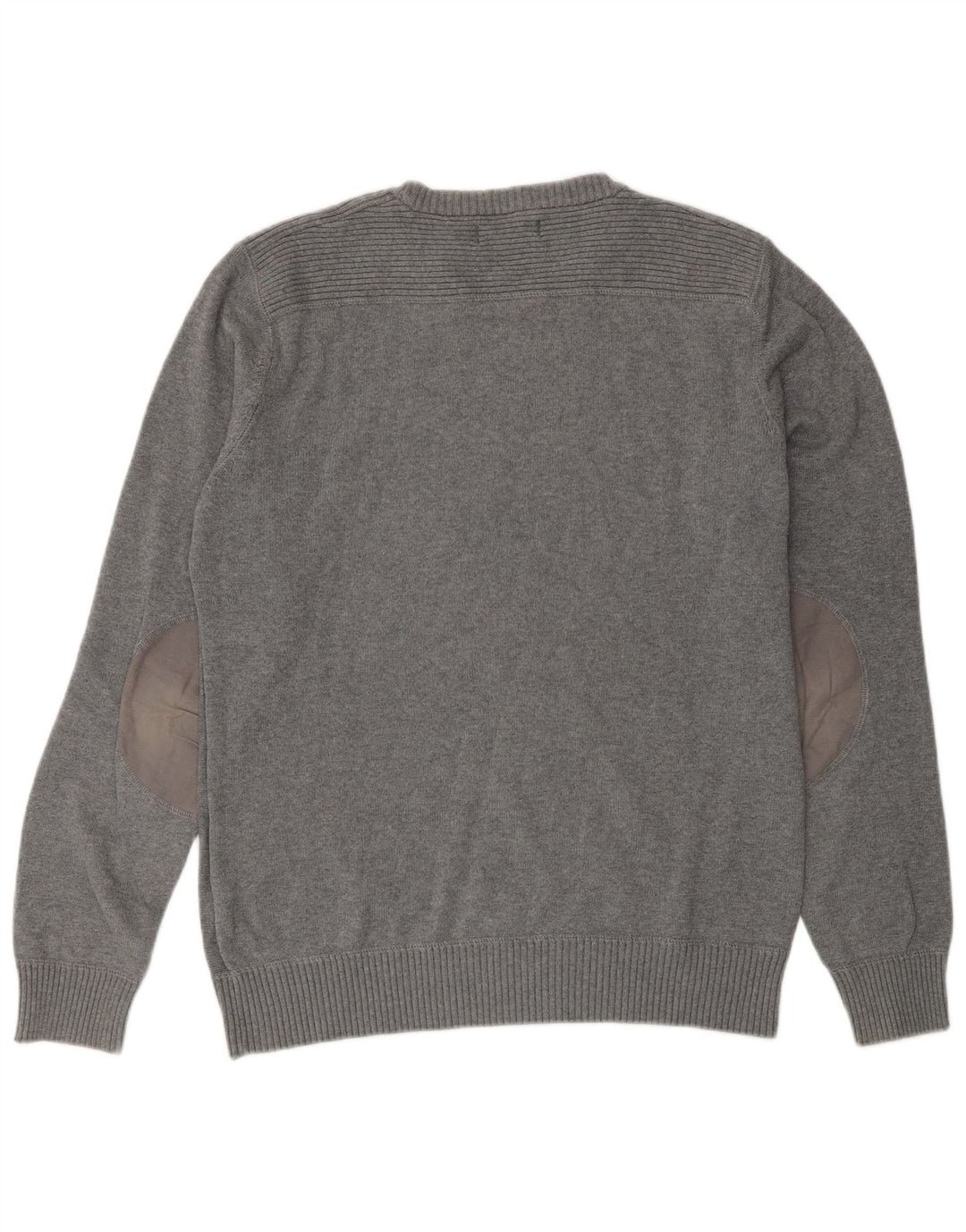 JACK & JONES Herre sweater med rund hals, mellemgrå bomuld