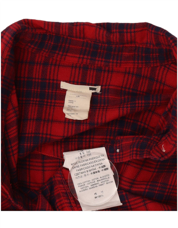 Levi's Dame Flanell Shirt UK 14 Stor rød ternet bomuld