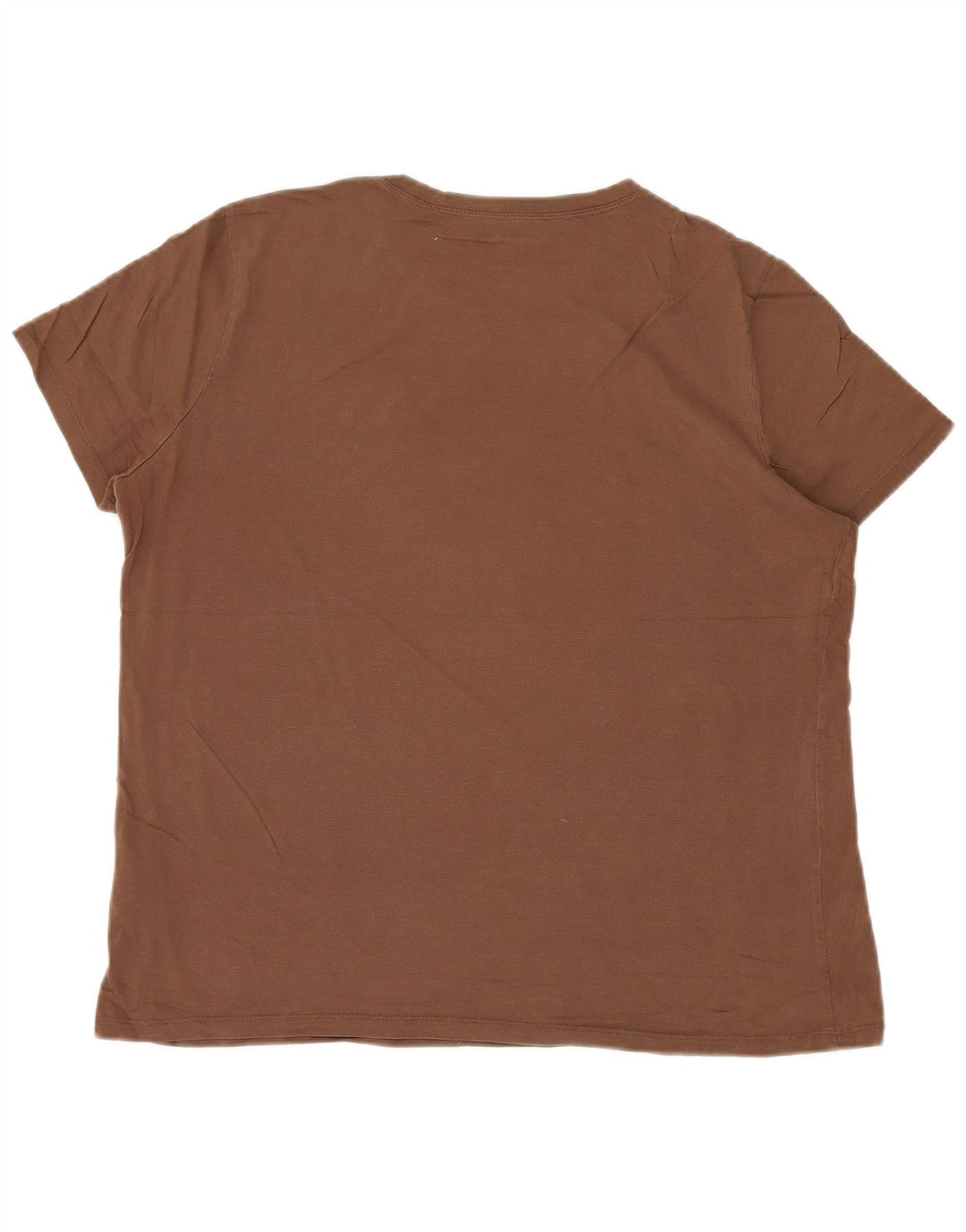 EDDIE BAUER Herre T-Shirt Top XL Brun Bomuld