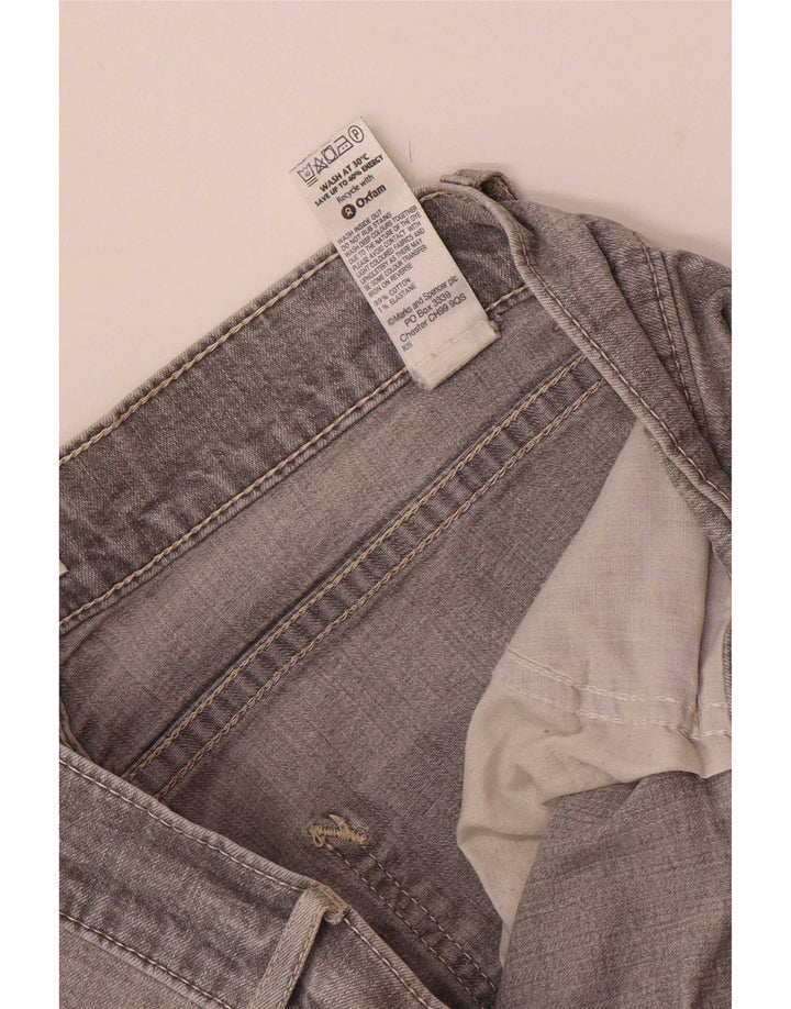Marks & Spencer Dame Straight Jeans UK 12 Medium W30 L26 Grå Bomuld