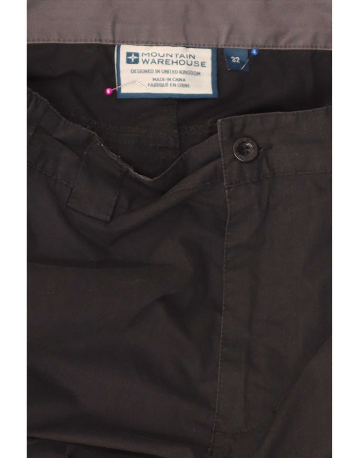 Mountain Warehouse Herre Straight Cargo Bukser W32 L30 Sort Polyester