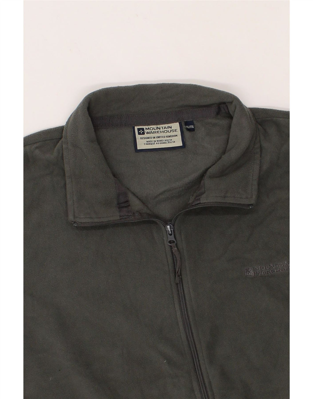 MOUNTAIN WAREHOUSE Mens Fleece Jacket UK 44 2XL Grey Polyester Vintage Mountain Warehouse and Second-Hand Mountain Warehouse from Messina Hembry 