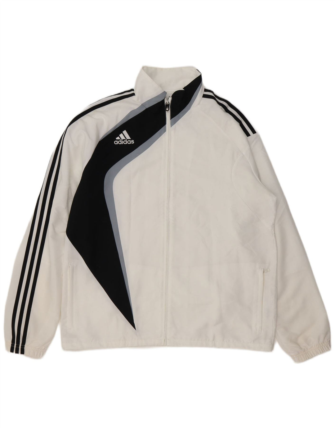 ADIDAS Træningsdragt til mænd, topjakke UK 46/48 XL Hvid Colourblock Polyester