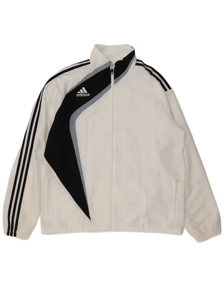 ADIDAS Træningsdragt til mænd, topjakke UK 46/48 XL Hvid Colourblock Polyester