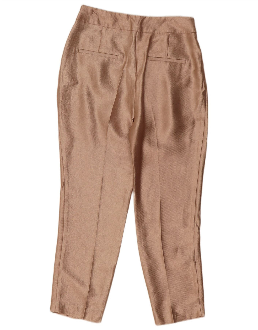 Zara Dame tilspidsede Casual Bukser Små W27 L26 Beige Polyester