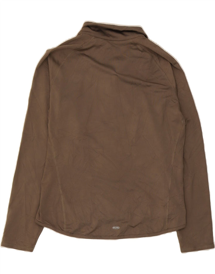 REEBOK Womens Tracksuit Top Jacket UK 16 Large Brown Polyester Vintage Reebok and Second-Hand Reebok from Messina Hembry 