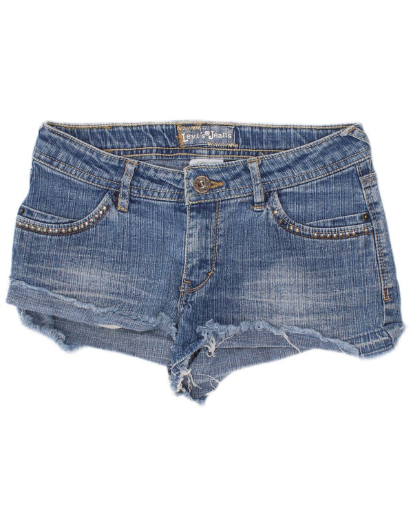 Levi's Girls Denim Shorts 11-12 år W24 Blue Ramie