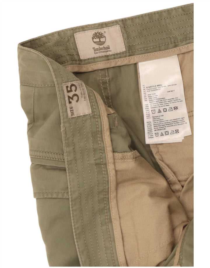 Timberland Herre Earthkeepers Straight Cargo Bukser W35 L28 Khaki Bomuld