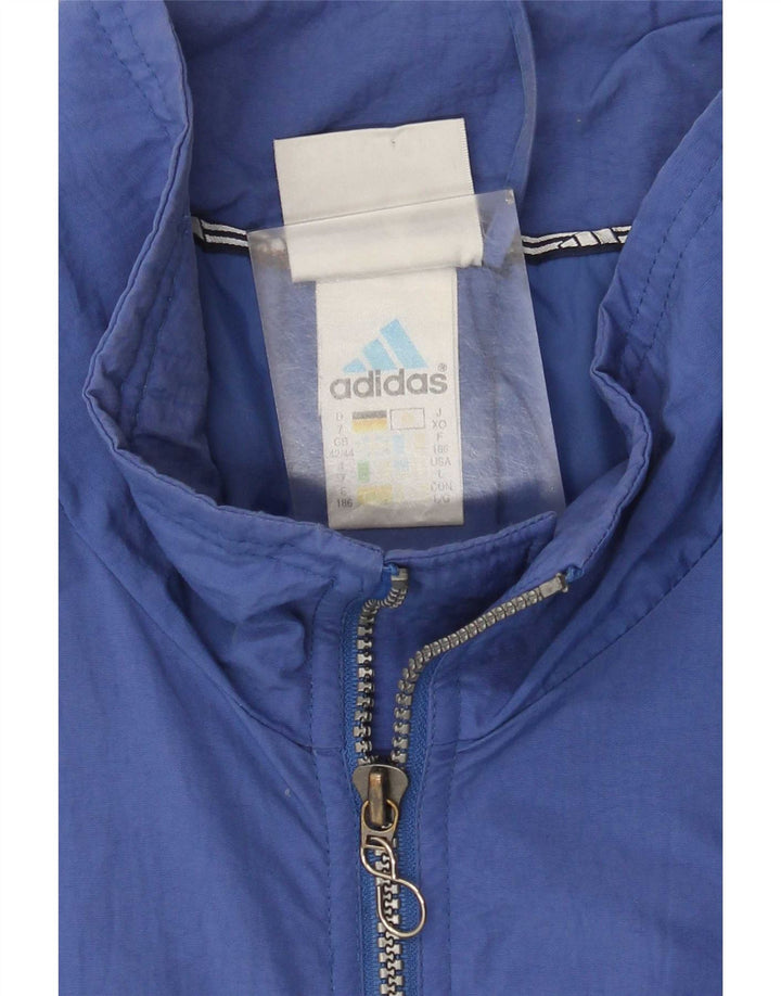 Adidas Herre Windbreaker Jacket UK 42/44 Large Blue Polyester