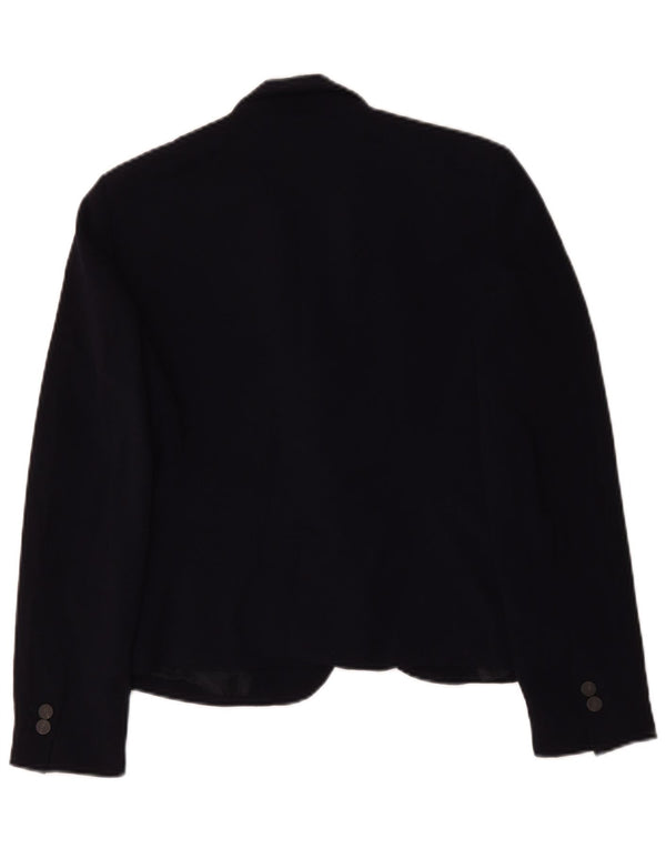 Zara Dame 1 Knap Blazer Jacket UK 14 Medium Navy Blue