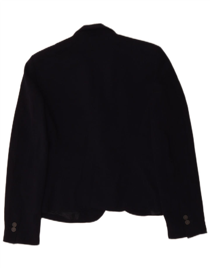 Zara Dame 1 Knap Blazer Jacket UK 14 Medium Navy Blue