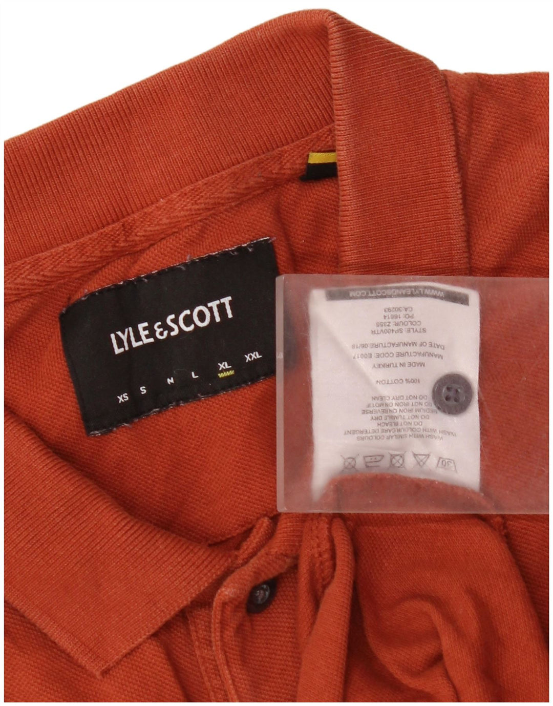 Lyle & Scott herre poloshirt XL orange bomuld