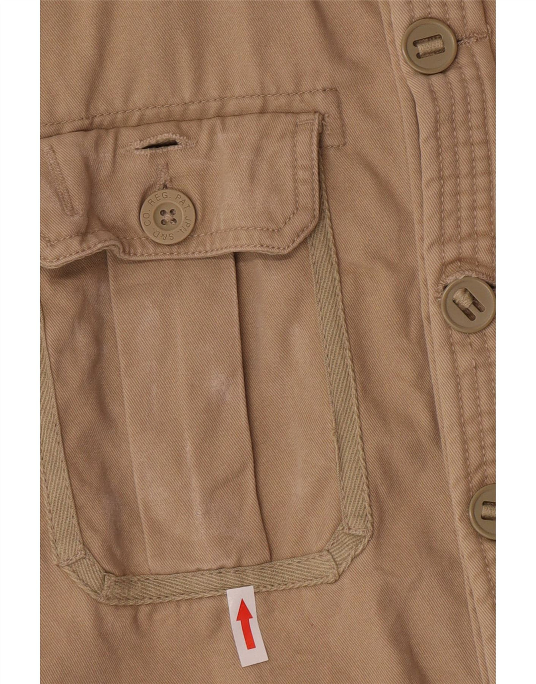 Superdry Militærskjorte til mænd Stor beige bomuld
