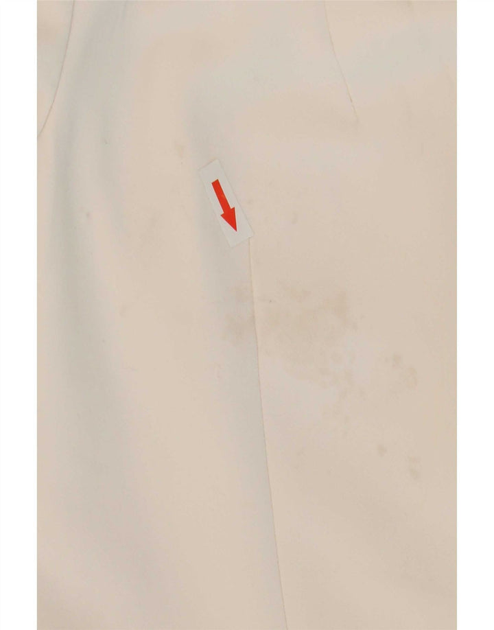 Zara Dame 1 Knap Blazer Jacket UK 10 Small White Polyester
