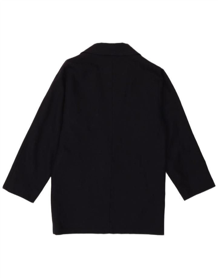 Laura Ashley Dame 2 Button Blazer Jacket UK 10 Small Navy Blue Wool