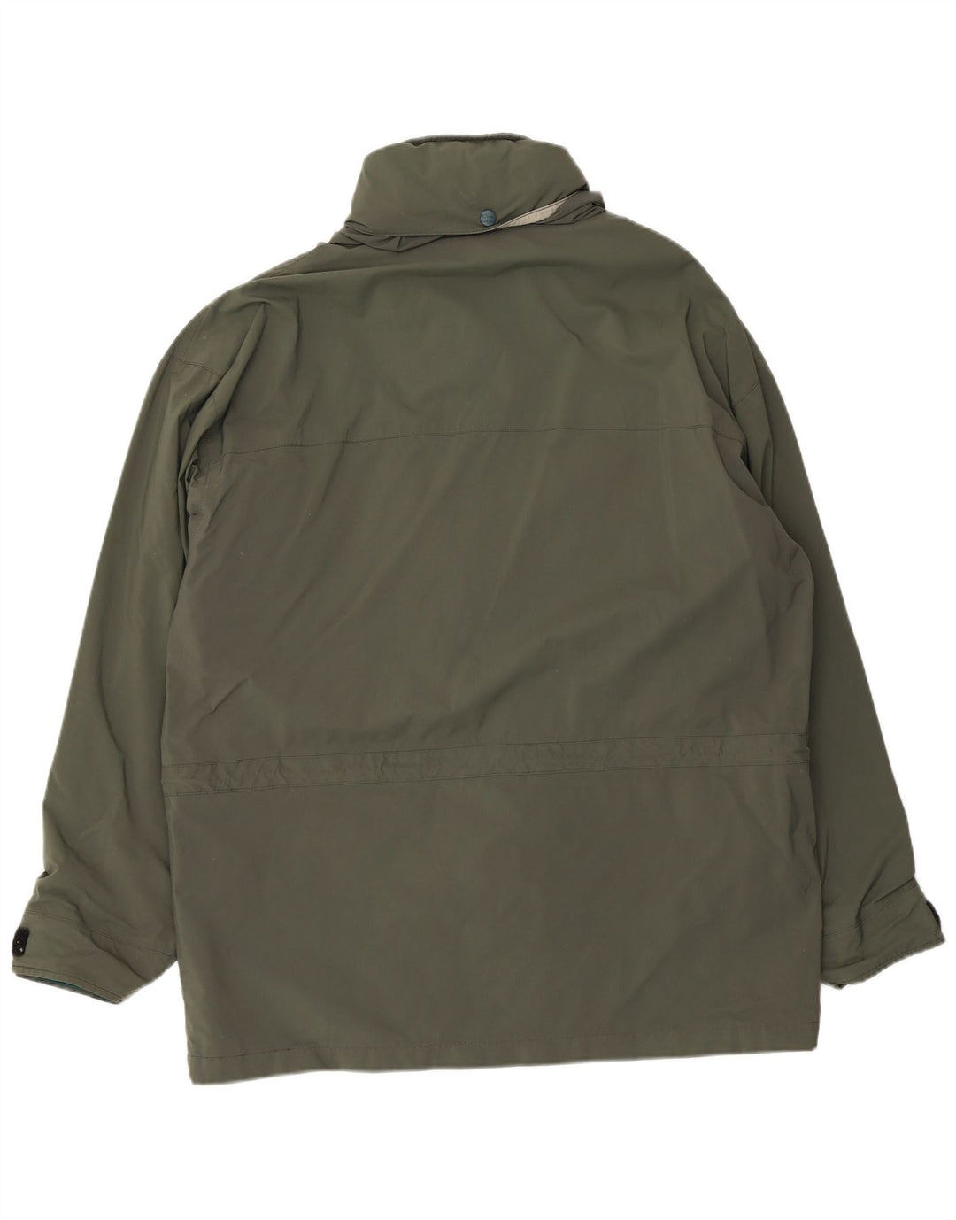 L.L.Bean Herre Hooded Utility Jacket UK 40 Large Khaki Nylon
