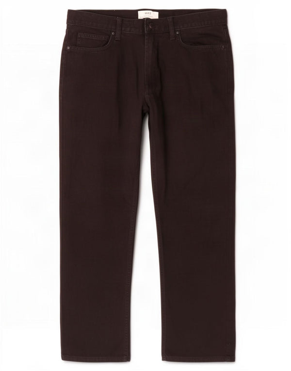 Marks & Spencer Mens Straight Jeans W34 L31 Black Cotton