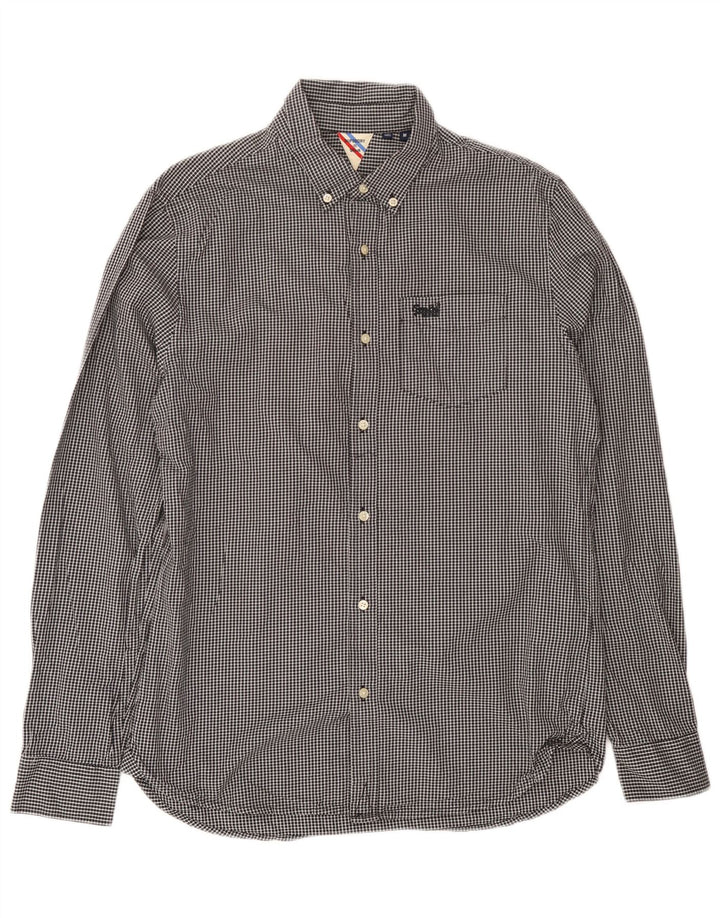 Superdry Herreskjorte Medium Sort Gingham Bomuld