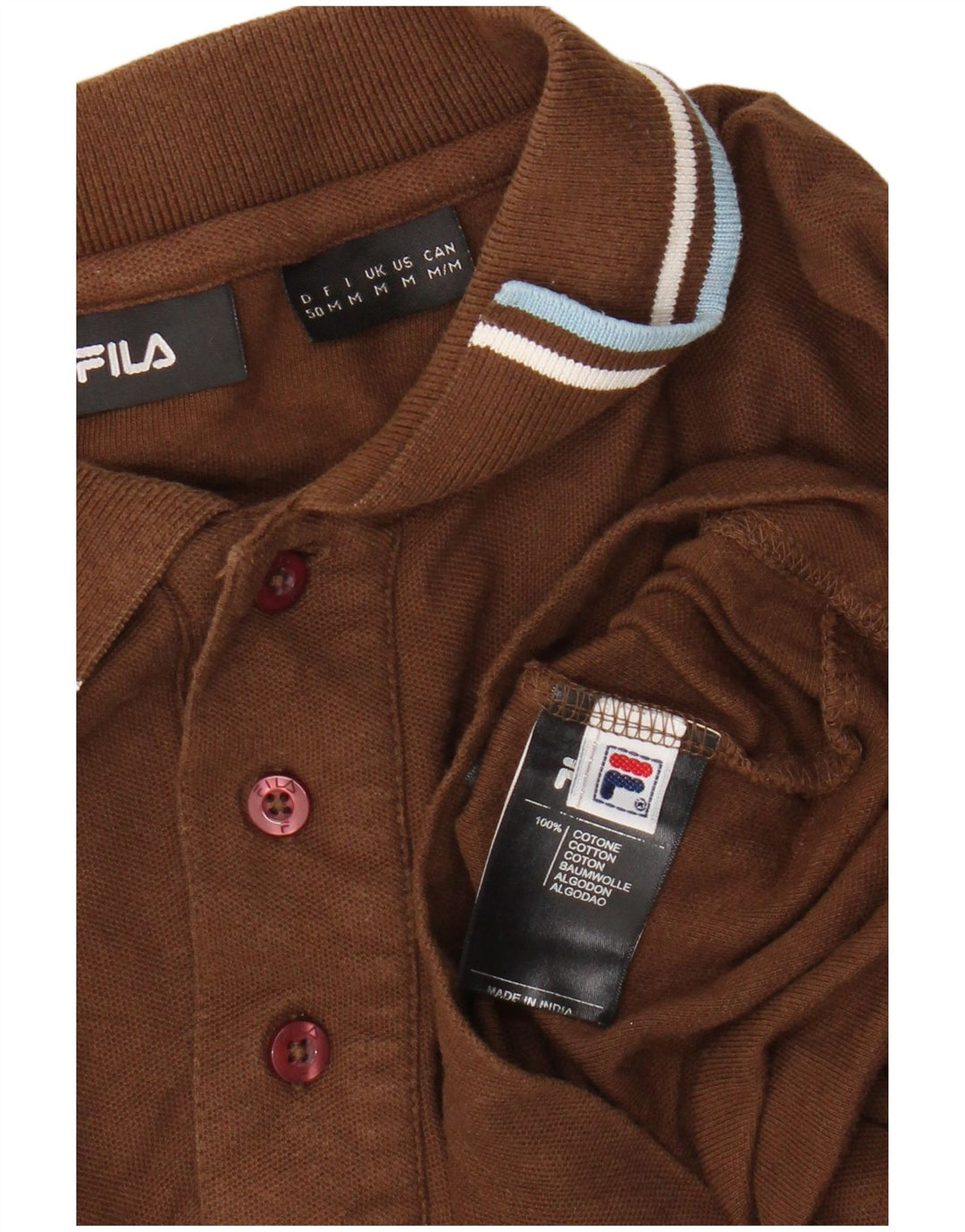 Fila Langærmet Polo Shirt til mænd Medium Brun Bomuld