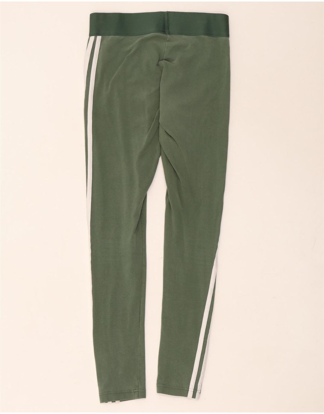 Adidas Womens Leggings UK 8/10 Small Green Bomuld