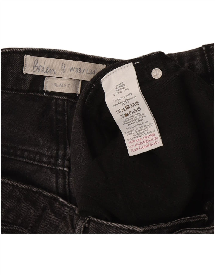 Boden Herre Slim Jeans W33 L34 Grå Bomuld