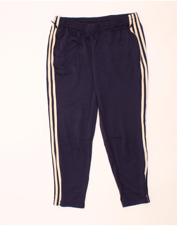 ADIDAS Womens Tracksuit Trousers Large Navy Blue Polyester Vintage Adidas and Second-Hand Adidas from Messina Hembry 