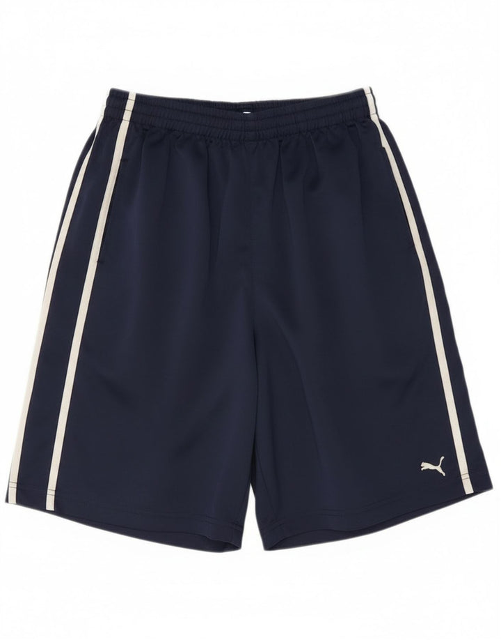Puma Boys Sports Shorts 13-14 år XL Navy Blue Polyester