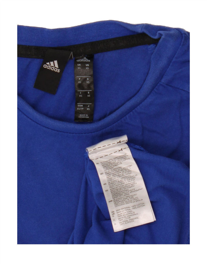 ADIDAS Mens T-Shirt Top XS Blue Cotton Vintage Adidas and Second-Hand Adidas from Messina Hembry 