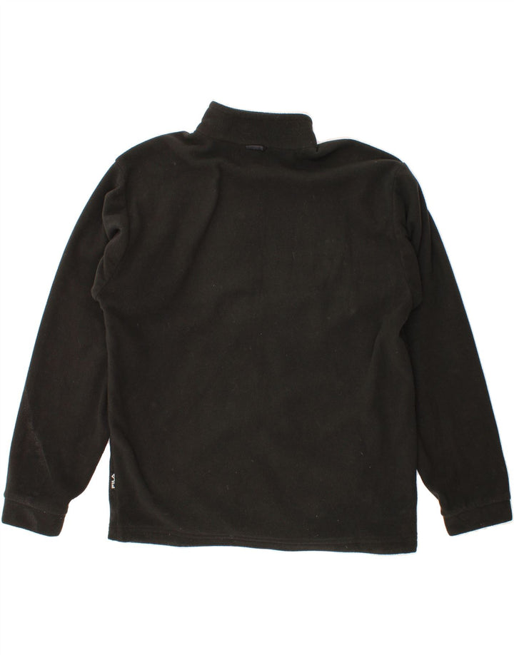 FILA Womens Fleece Jacket UK 20 2XL Black Polyester Vintage Fila and Second-Hand Fila from Messina Hembry 