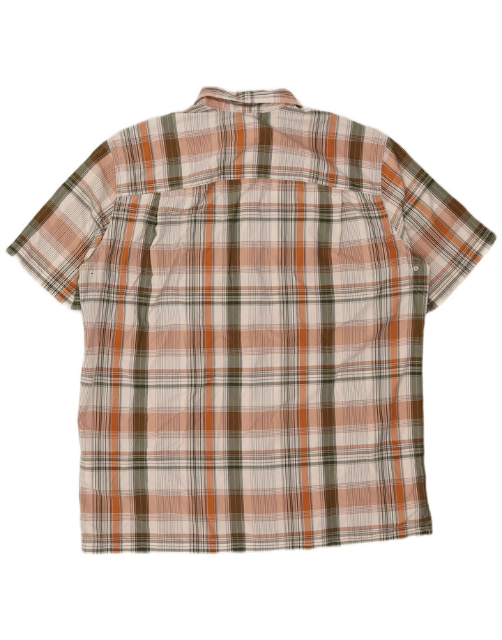 EDDIE BAUER Kortærmet herreskjorte XL Flerfarvet ternet polyester